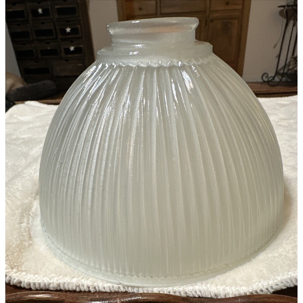 Frosted Ribbed Shade 7" Replacement 2" Fitter (Sm Chip) Pictured